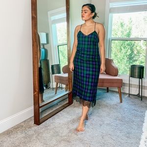 COPY - Plaid slip dress. Size 6 from Zara